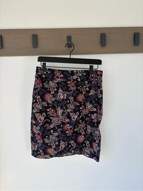 NWT ba&sh Paisley Wrap Mini Skirt | Size Large | 100% Cotton | French Designer
